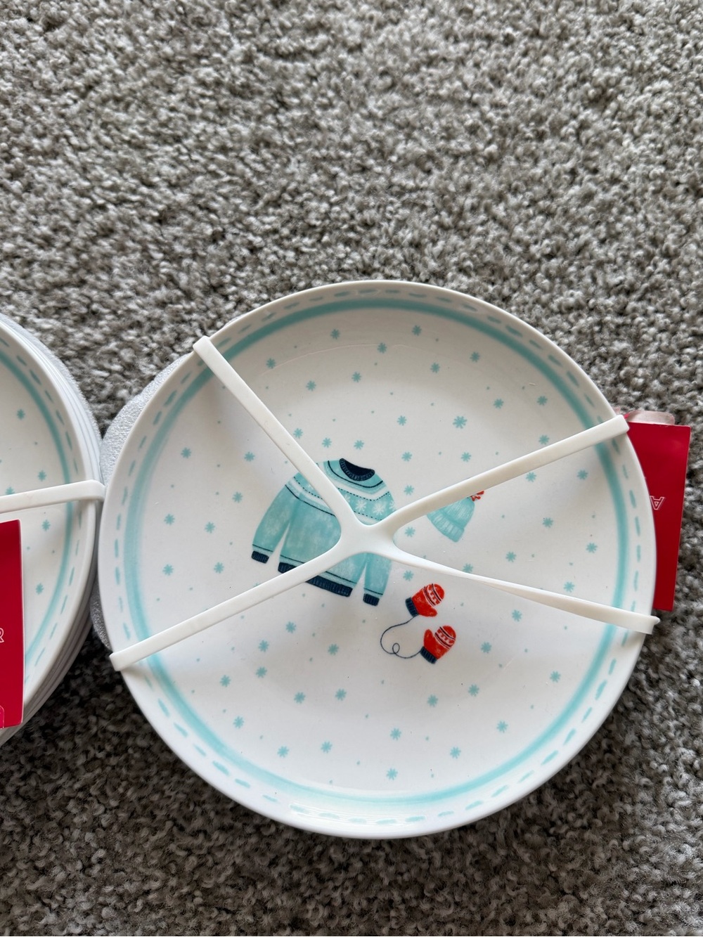 Homeware Aqua Snowflake Melamine Appetizer Plates - Set of 2 (8PC) NEW!